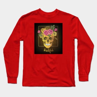 Floral Skull Long Sleeve T-Shirt